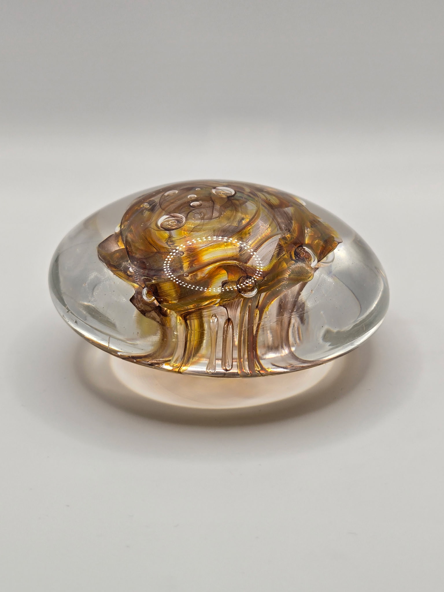 Hand-crafted glass art - Amber Jellyfish