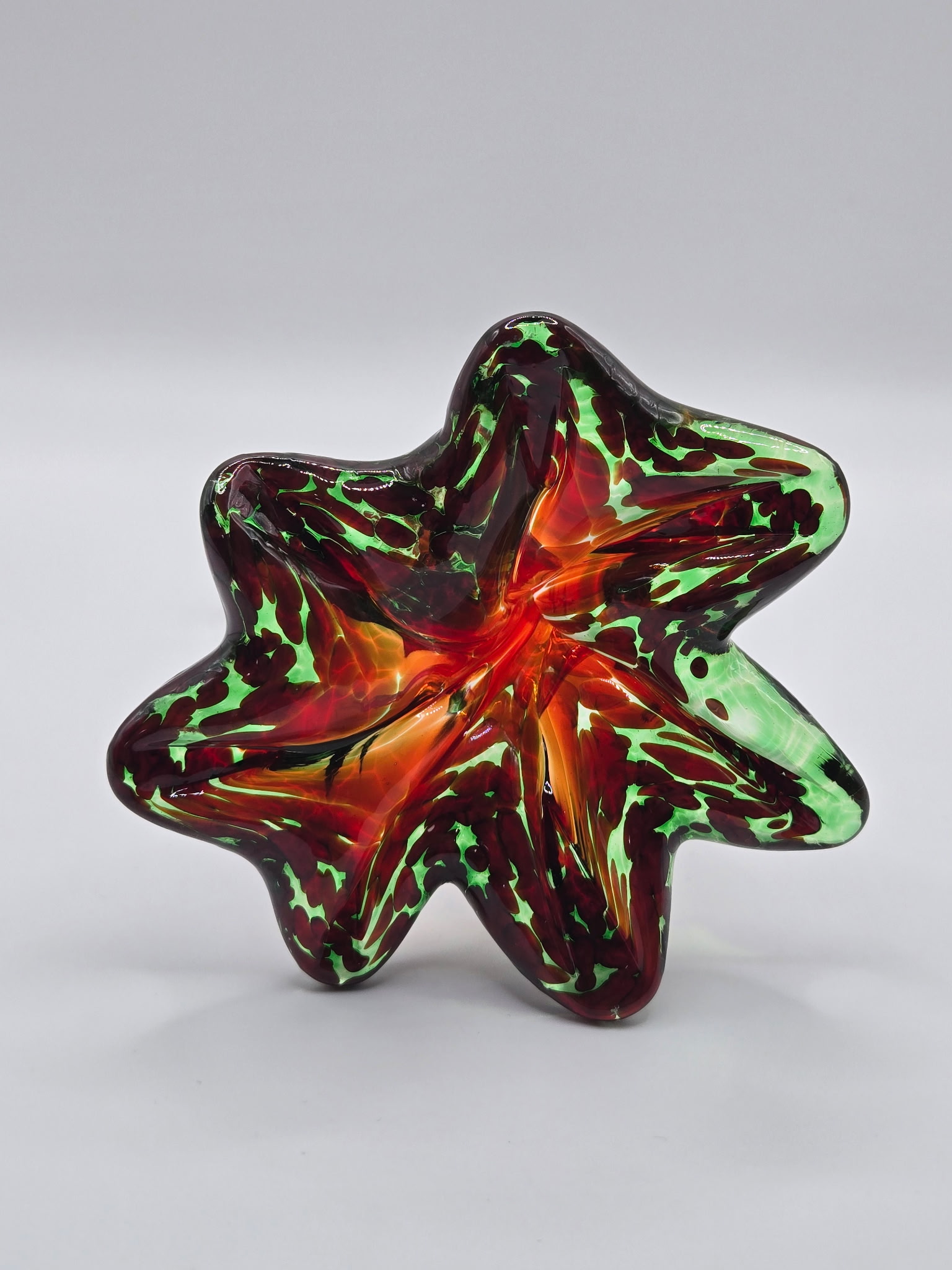 Hand-crafted glass art - Autumn Flower