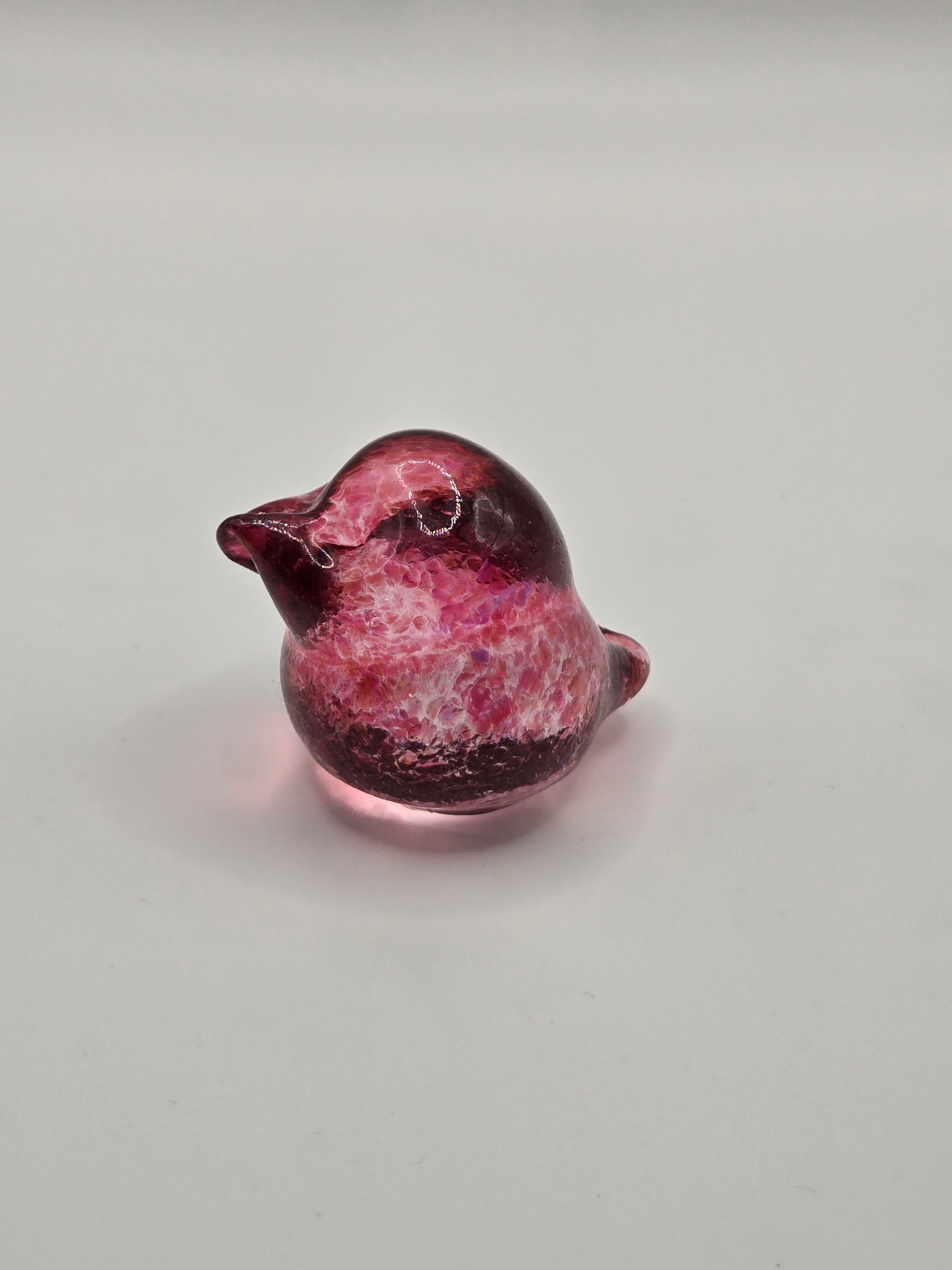 Hand-crafted glass art - Pink Bird